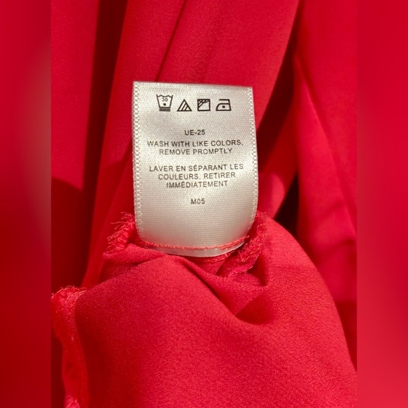 2/$15 - Bright Red Ruffle Blouse - Van Heusen Size XL - Picture 6 of 14